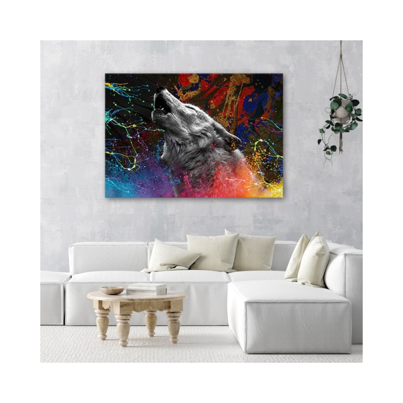 Leinwandbild - Wolfstier Natur | Feeby