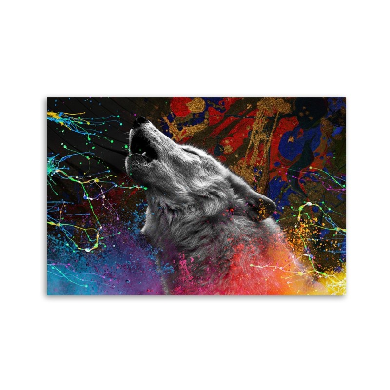 Leinwandbild - Wolfstier Natur | Feeby