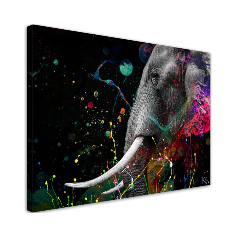 Leinwandbild - Afrikanische Elefant -Abstraktion | Feeby
