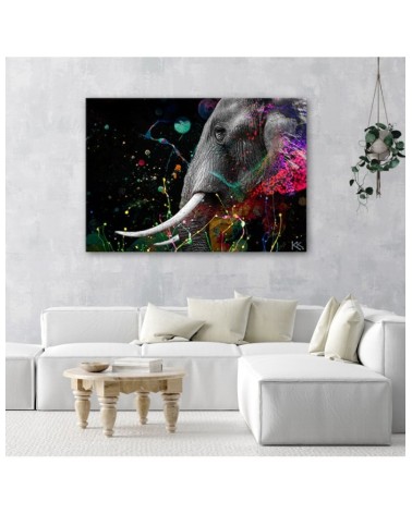 Leinwandbild - Afrikanische Elefant -Abstraktion | Feeby