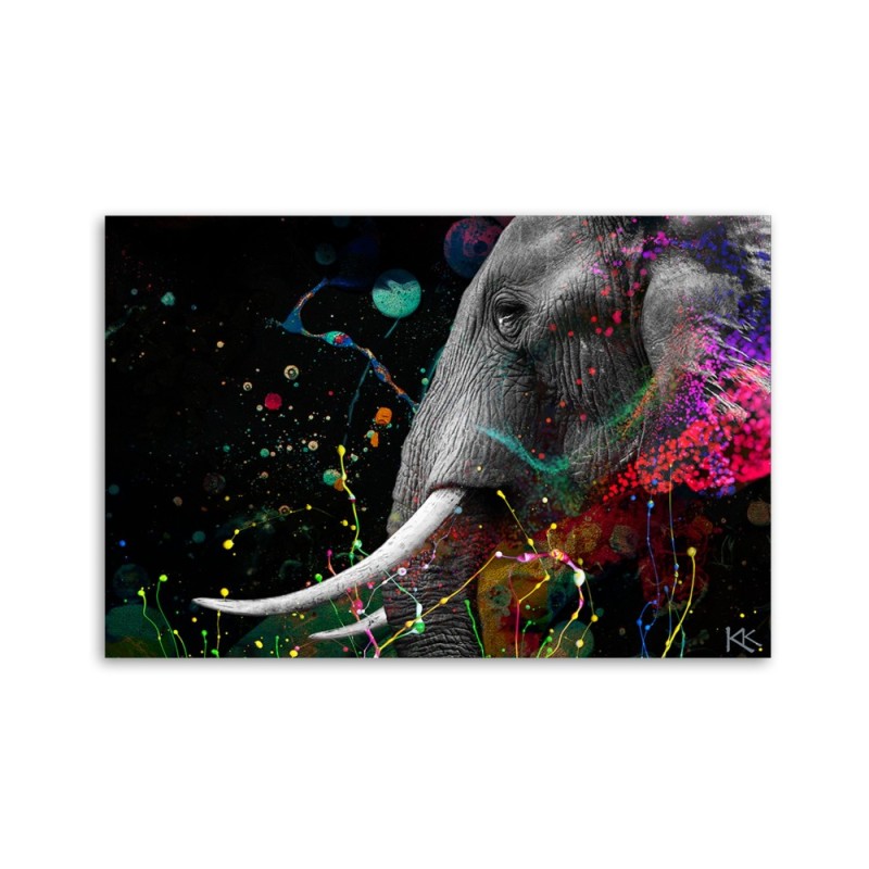 Leinwandbild - Afrikanische Elefant -Abstraktion | Feeby