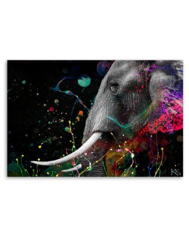 Leinwandbild - Afrikanische Elefant -Abstraktion | Feeby