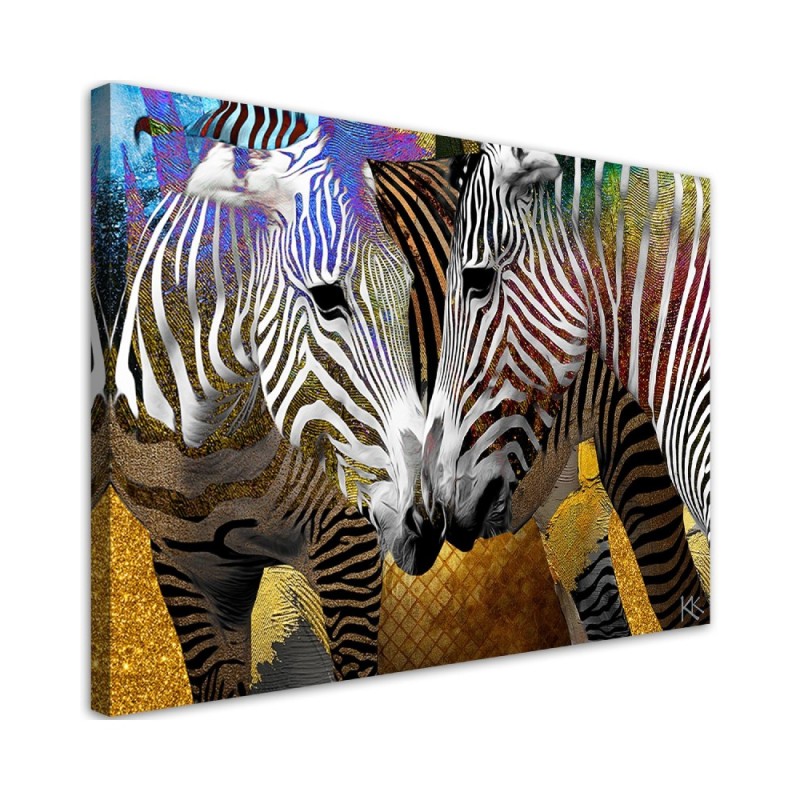 Bild auf Leinwand - Abstrakte Zebra Tier | Feeby