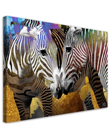 Bild auf Leinwand - Abstrakte Zebra Tier | Feeby