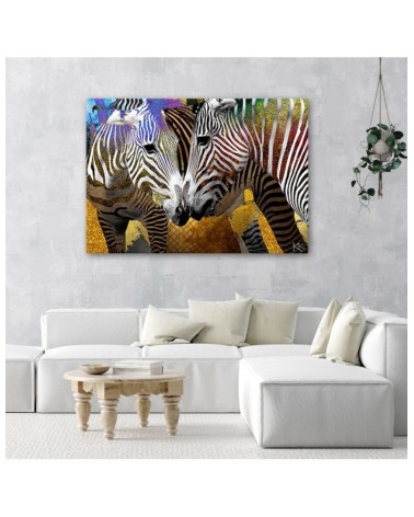 Bild auf Leinwand - Abstrakte Zebra Tier | Feeby