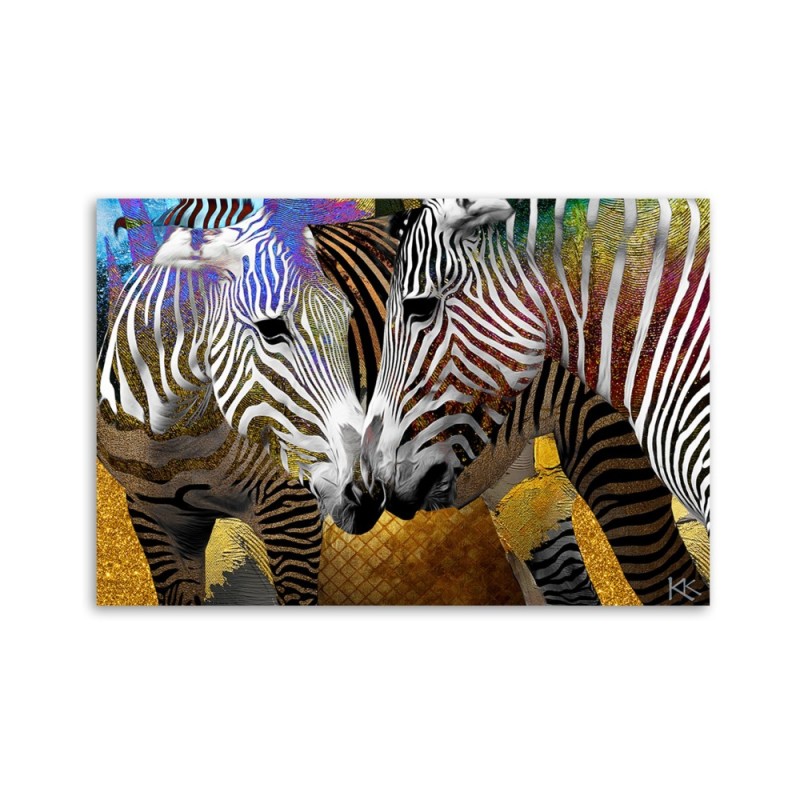 Bild auf Leinwand - Abstrakte Zebra Tier | Feeby