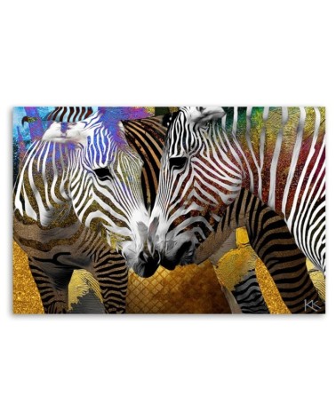 Bild auf Leinwand - Abstrakte Zebra Tier | Feeby