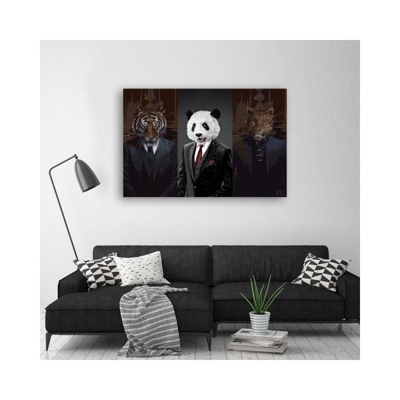 Leinwandbild - Tiere in Anzügen | Feeby