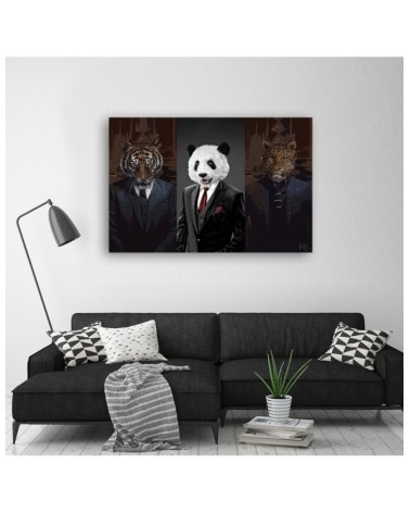 Leinwandbild - Tiere in Anzügen | Feeby