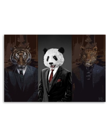 Leinwandbild - Tiere in Anzügen | Feeby