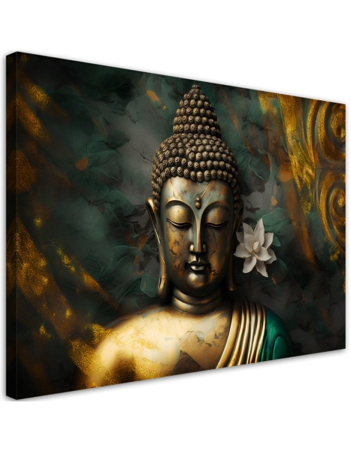 Nowoczesny obraz AI do salonu -  Budda Abstrakcja Zen | FEEBY