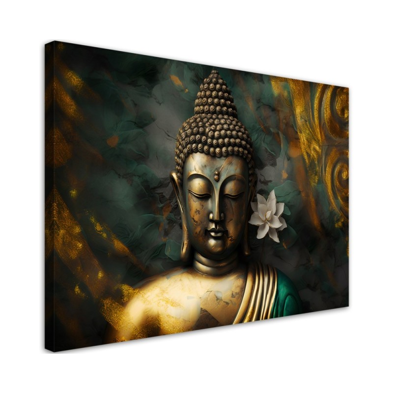 Modern AI Canvas painting for the living room - Zen abstract Buddha | FEEBY