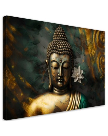 Modern AI Canvas painting for the living room - Zen abstract Buddha | FEEBY