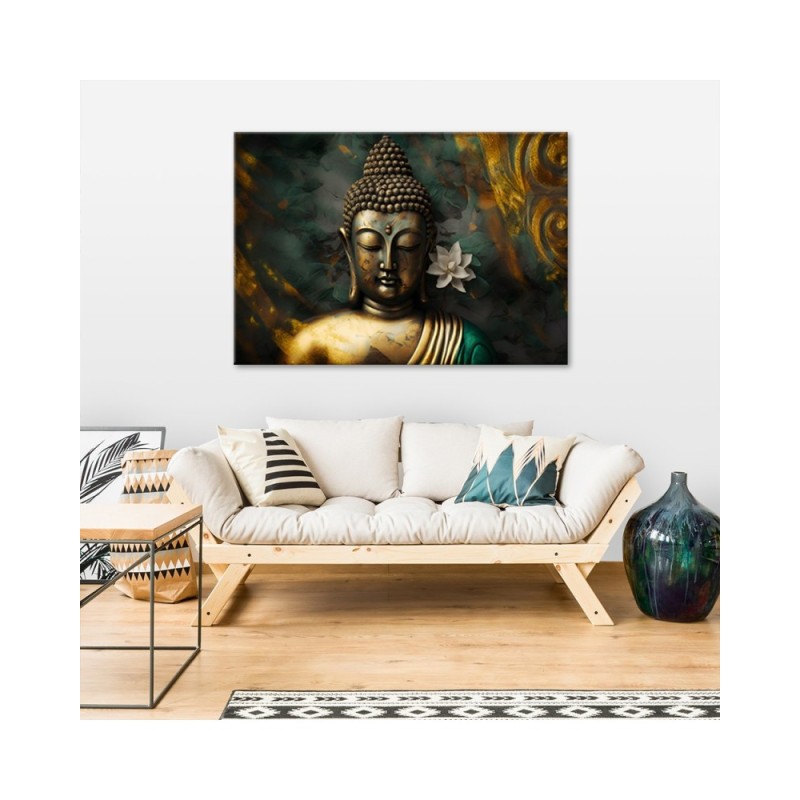 Dekoratives Leinwandbild - Buddha Zen Abstraktion | Feeby