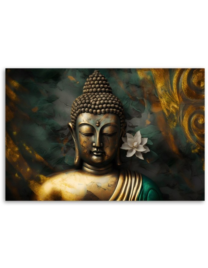 Modern AI Canvas painting for the living room - Zen abstract Buddha | FEEBY
