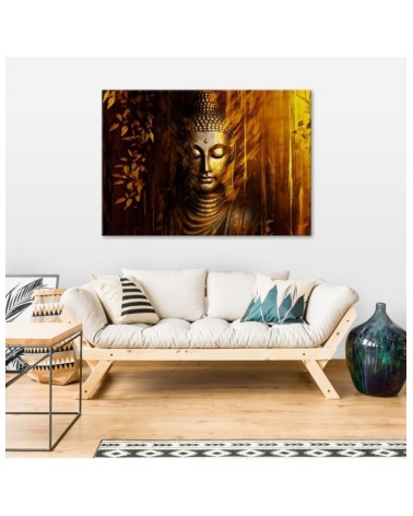 Modernes Wandbild - Goldener Buddha | Feeby