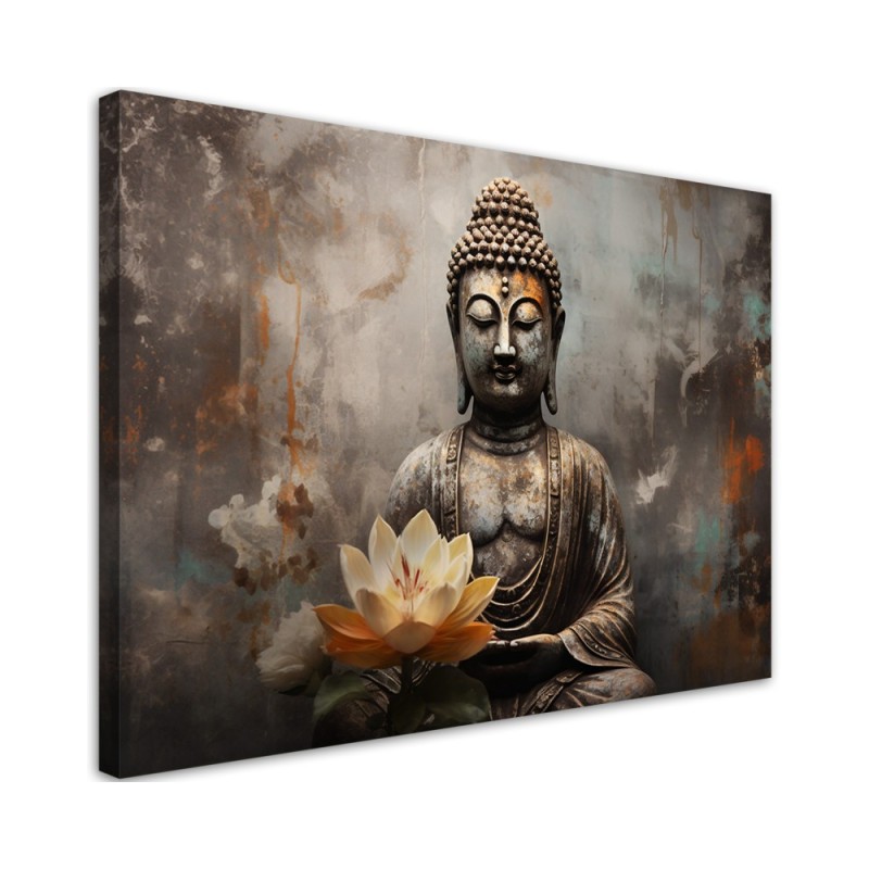 Bild auf Leinwand - Meditierender Buddha abstrakt | Feeby