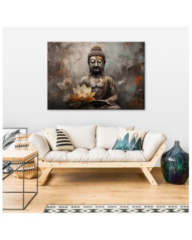 Bild auf Leinwand - Meditierender Buddha abstrakt | Feeby