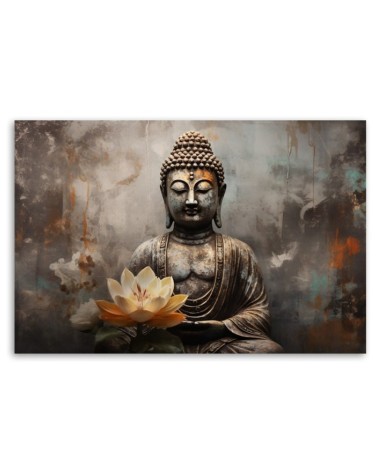 Bild auf Leinwand - Meditierender Buddha abstrakt | Feeby