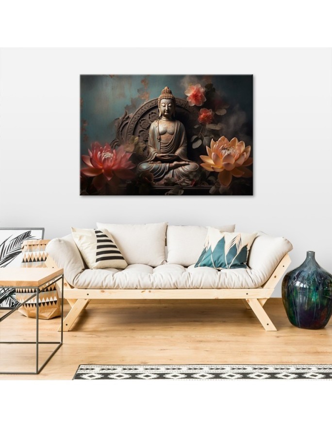 Najmodniejsze wzory do salonu - Budda Kwiaty Zen | FEEBY