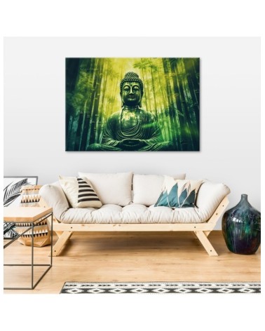 Leinwandbild modern - Buddha und Zen-Bambus | Feeby