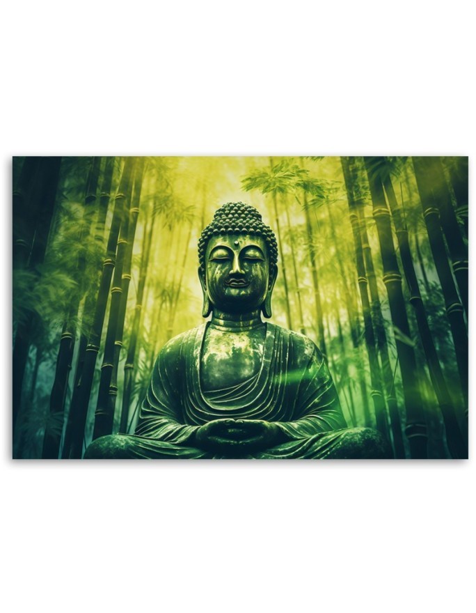Stylowe obrazy do salonu - Budda i bambusy zen | FEEBY