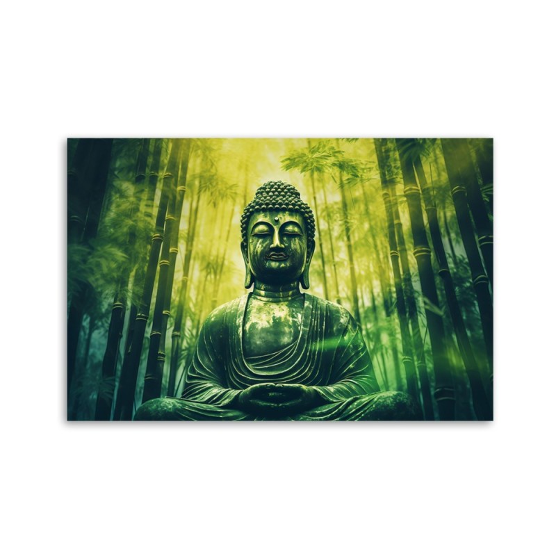 Leinwandbild modern - Buddha und Zen-Bambus | Feeby