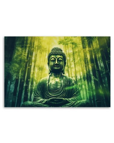Leinwandbild modern - Buddha und Zen-Bambus | Feeby