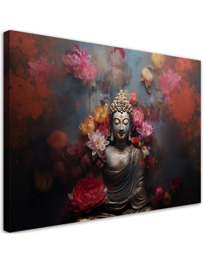 Leinwanddruck - Buddha Zen Blumen Abstrakt | Feeby