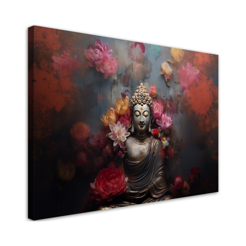 Leinwanddruck - Buddha Zen Blumen Abstrakt | Feeby