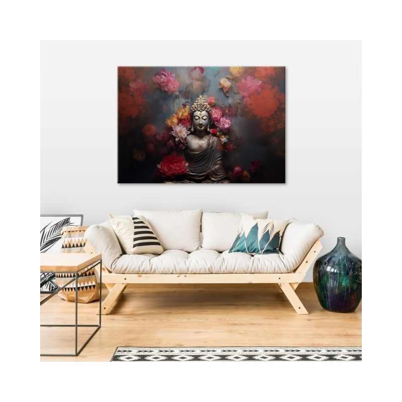 Leinwanddruck - Buddha Zen Blumen Abstrakt | Feeby