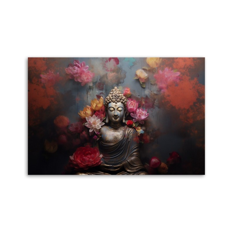 Leinwanddruck - Buddha Zen Blumen Abstrakt | Feeby