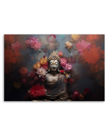 Leinwanddruck - Buddha Zen Blumen Abstrakt | Feeby