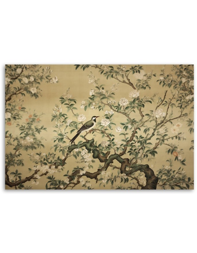 Obrazy do sypialni - Ptak Abstrakcja Chinoiserie | FEEBY
