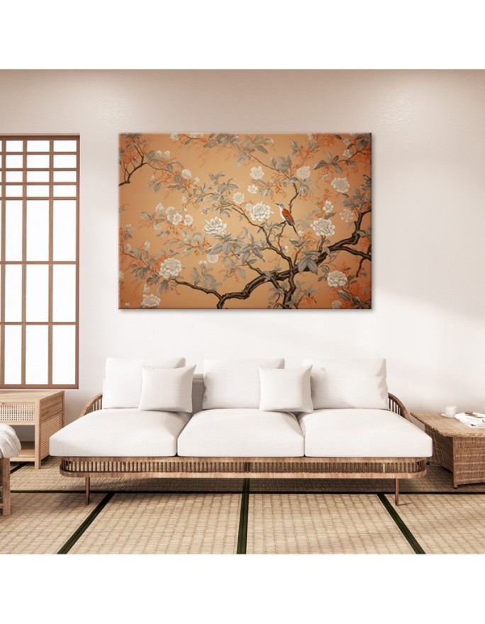 Obrazy do salonu - Ptak Drzewo Chinoiserie | FEEBY