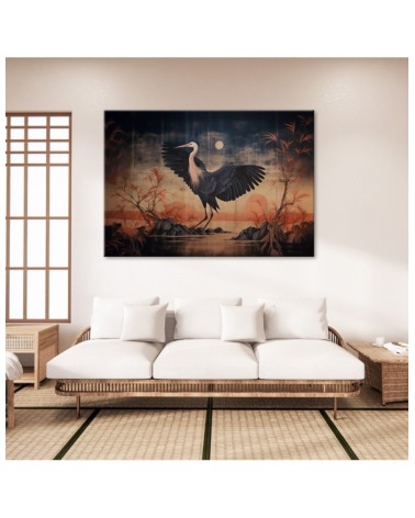 Leinwandbild modern - Kranich Natur Orientalisch | Feeby