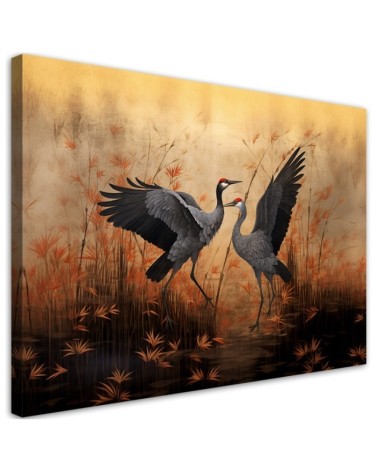 Bild auf Leinwand - Kranich Natur Vögel | Feeby