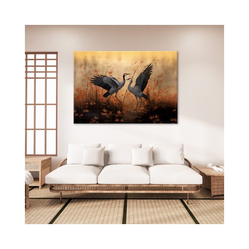Bild auf Leinwand - Kranich Natur Vögel | Feeby