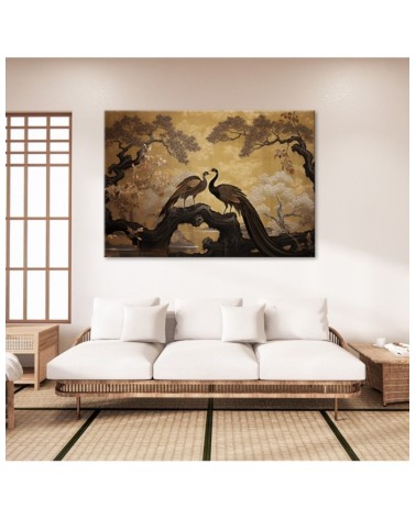 Leinwanddruck - Pfau Bonsai-Baum | Feeby