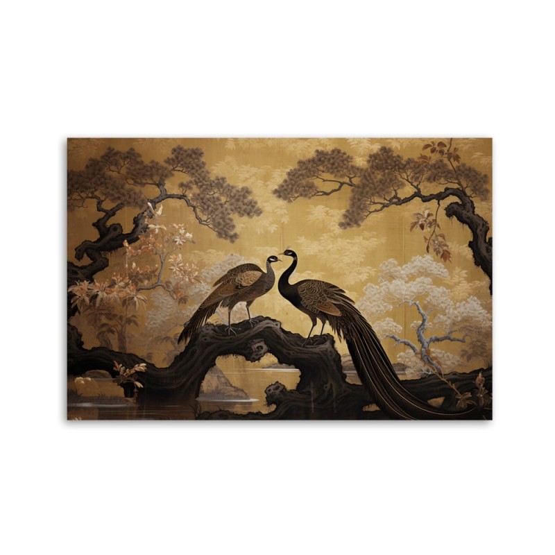 Leinwanddruck - Pfau Bonsai-Baum | Feeby