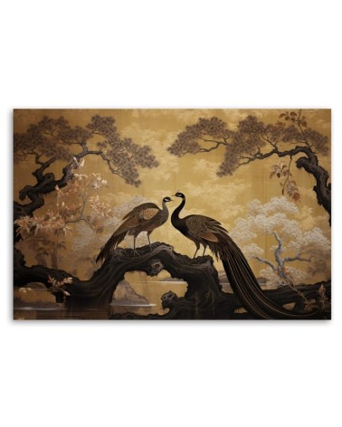 Leinwanddruck - Pfau Bonsai-Baum | Feeby