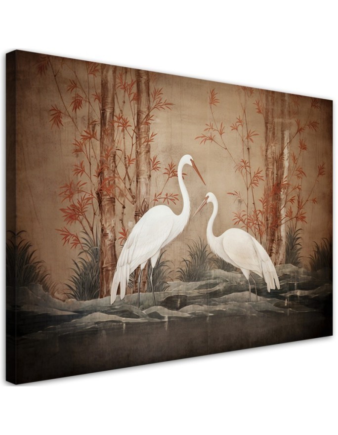 Dekoratives Leinwandbild - Tier Orientalischer Vogel | Feeby