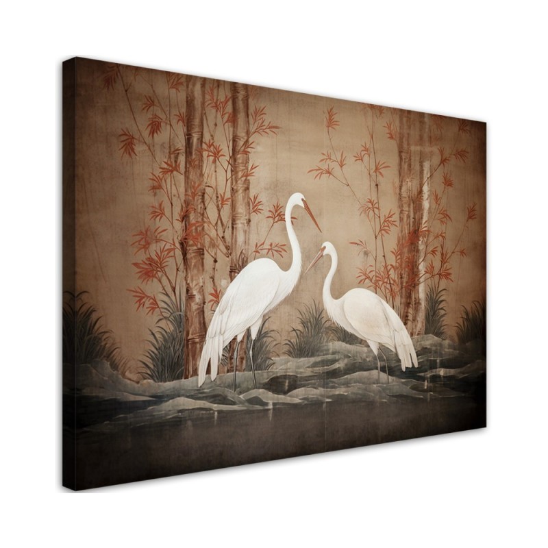 Exclusive Canvas paintings for the bedroom - Animal Oriental bird | FEEBY