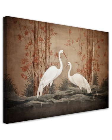 Dekoratives Leinwandbild - Tier Orientalischer Vogel | Feeby