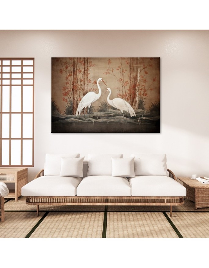 Exclusive Canvas paintings for the bedroom - Animal Oriental bird | FEEBY