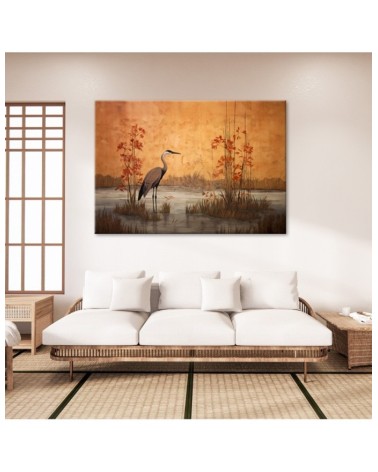 Modernes Wandbild - Orientalischer Kranich | Feeby