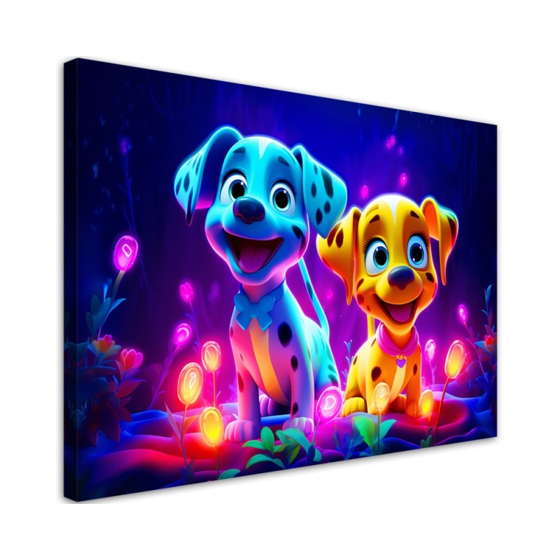 Leinwandbild - Niedliche Hunde Cartoon | Feeby