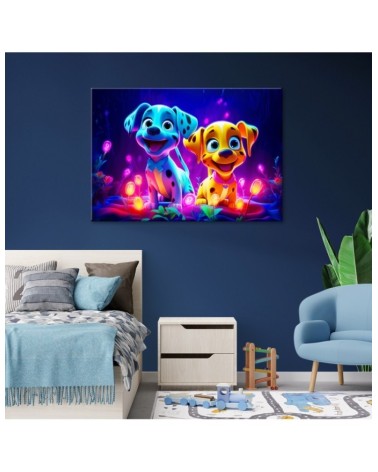 Leinwandbild - Niedliche Hunde Cartoon | Feeby