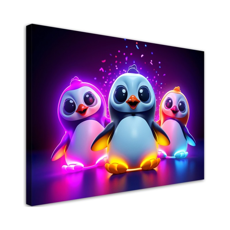 Leinwandbild - Nenon Pinguine Cartoon | Feeby