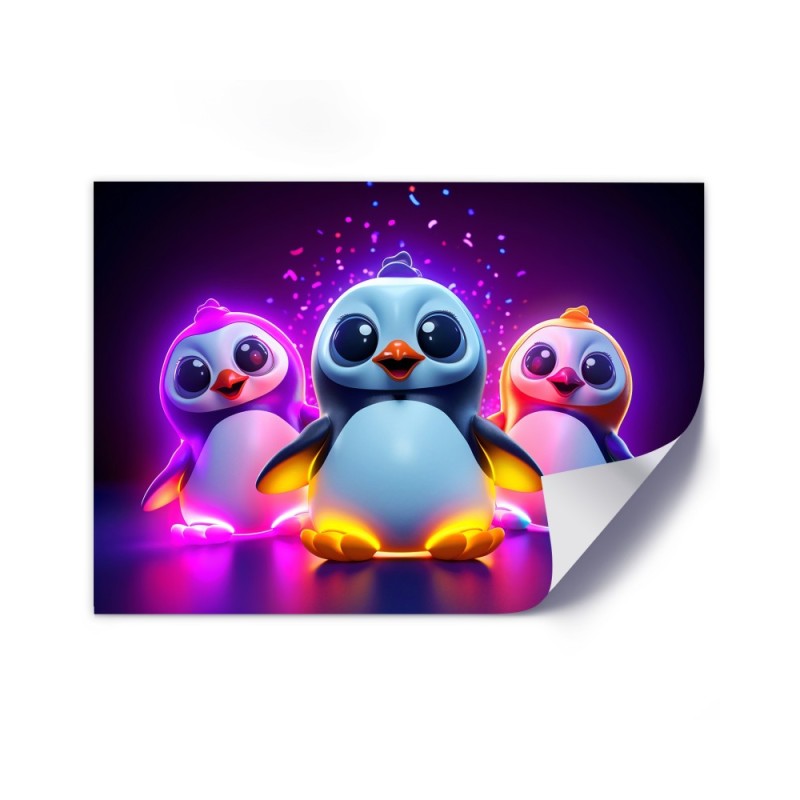 Leinwandbild - Nenon Pinguine Cartoon | Feeby